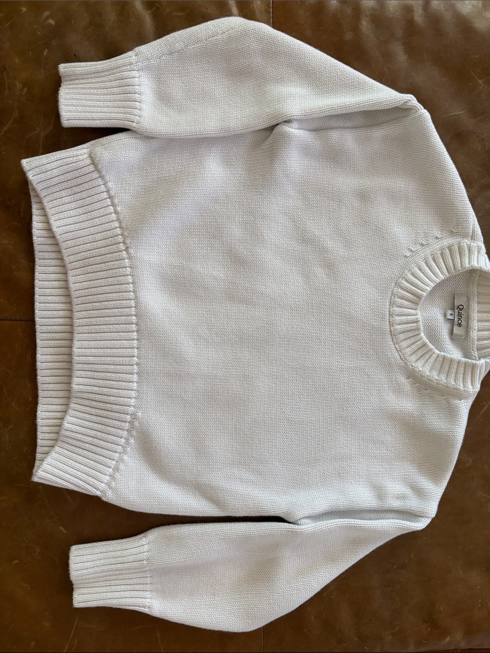 Quince Crewneck Sweater in Light Gray